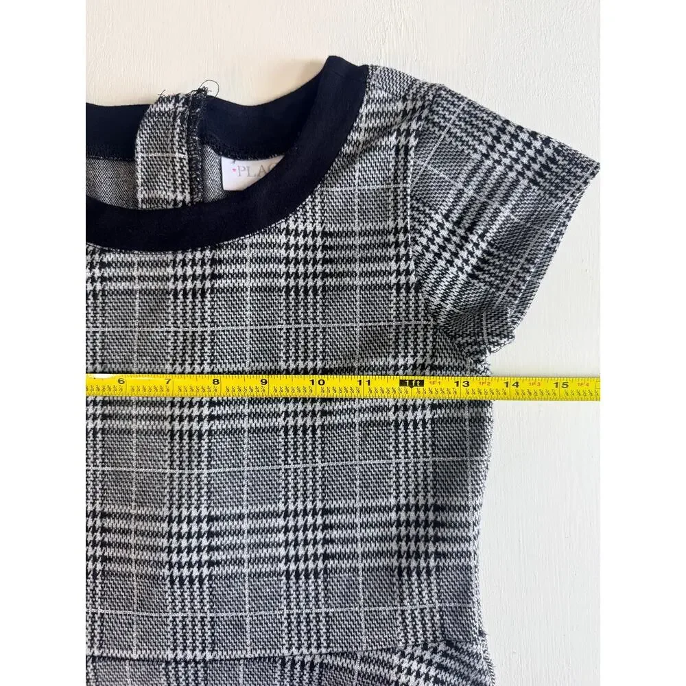 The Children's Place Girls Houndstooth Plaid Fit & Flare Dress Size 10 - Picture 5 of 8